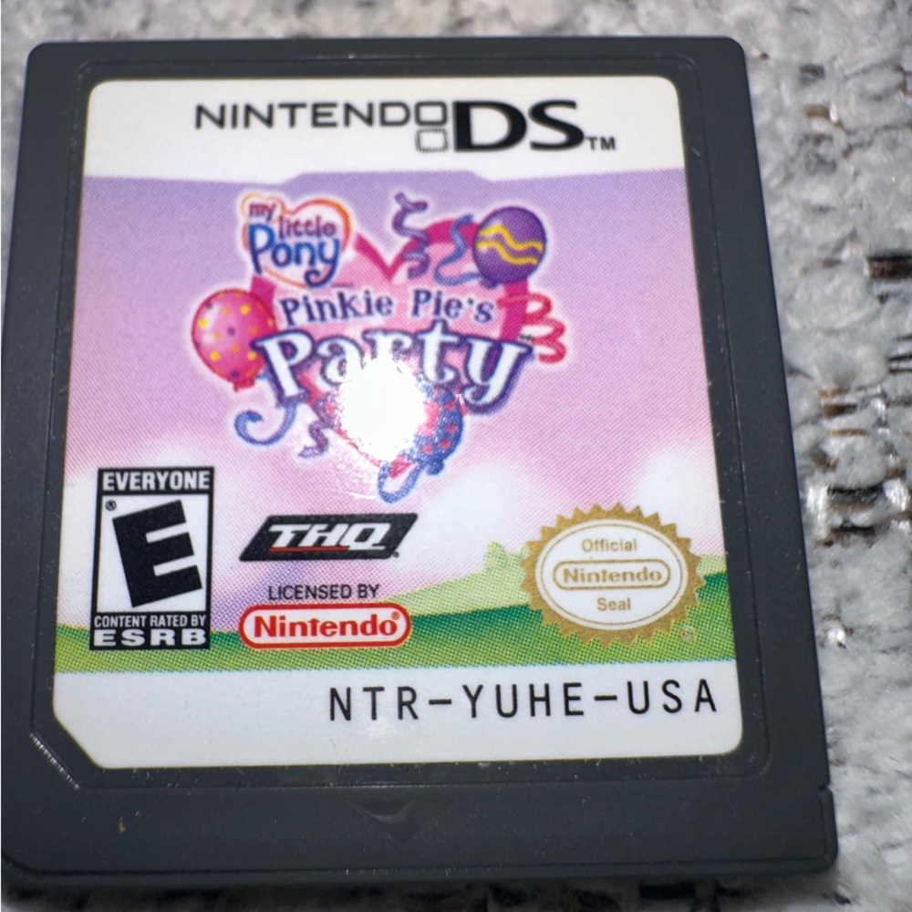 My little pony pinky pies party Nintendo DS Game - Pink and Purple Design